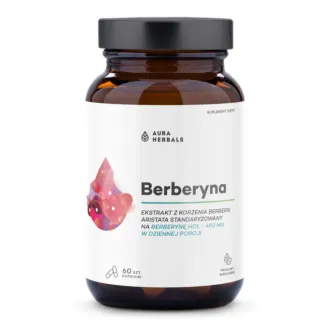 Aura Herbals, Berberyna 490 mg, HCL, Berberis aristata, kapsułki 60 szt.
