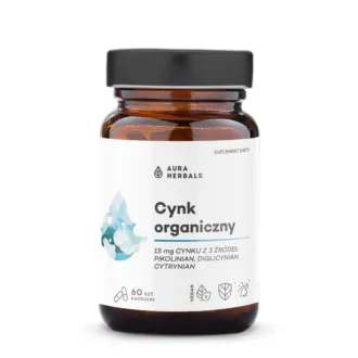 Aura Herbals, Cynk organiczny, kapsułki 60 szt