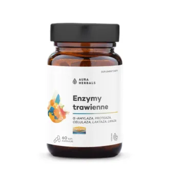 Aura Herbals, Enzymy trawienne, DigeZyme, kapsułki 60 szt.