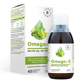Aura Herbals Omega-3 370 DHA / 700 EPA, płyn 200 ml