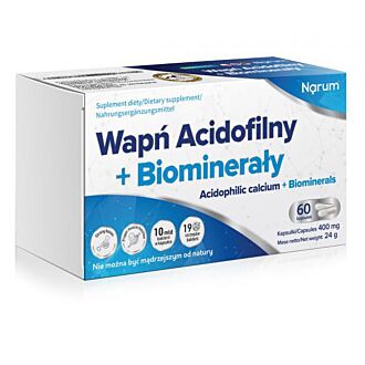 Narum Wapń Acidofilny 400mg 60 kaps