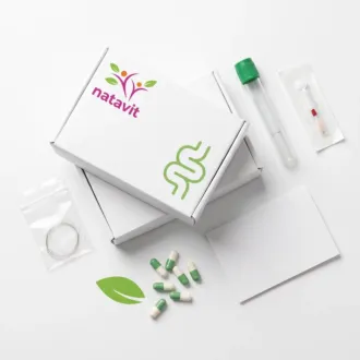 Panel jelitowy – test wysyłkowy z włosa, śliny lub krwi sprawdzający ponad 60 czynników: jelita, mikrobiom i oś jelito–mózg