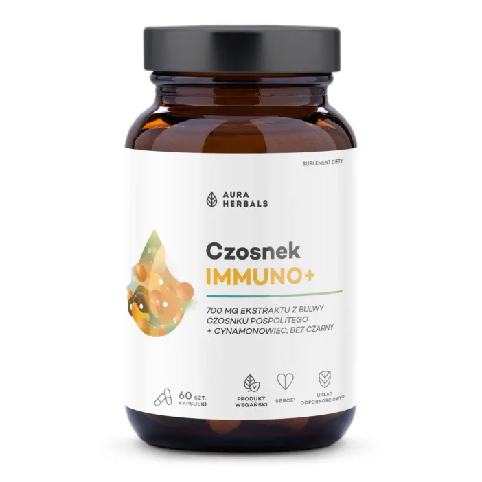 Aura Herbals, Czosnek Immuno+, kapsułki 60 szt