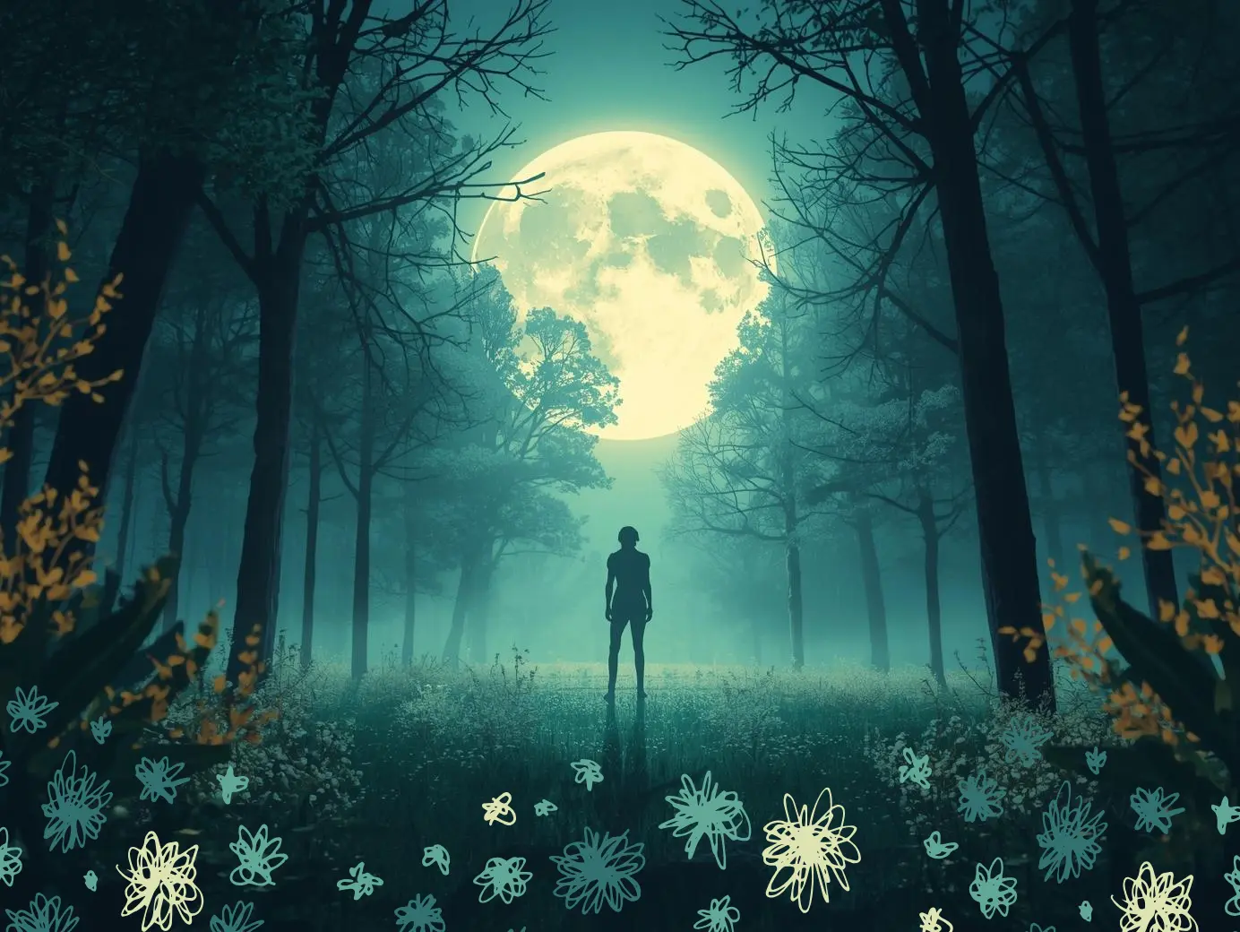 Pełnia księżyca i wpływ na zdrowie – ilustracja pasożytów w organizmie